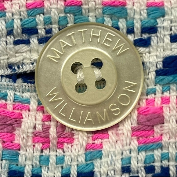 Matthew Williamson | Large Diamond Patterned Button-Up Jacket Blazer Size 10 - Picture 5 of 10